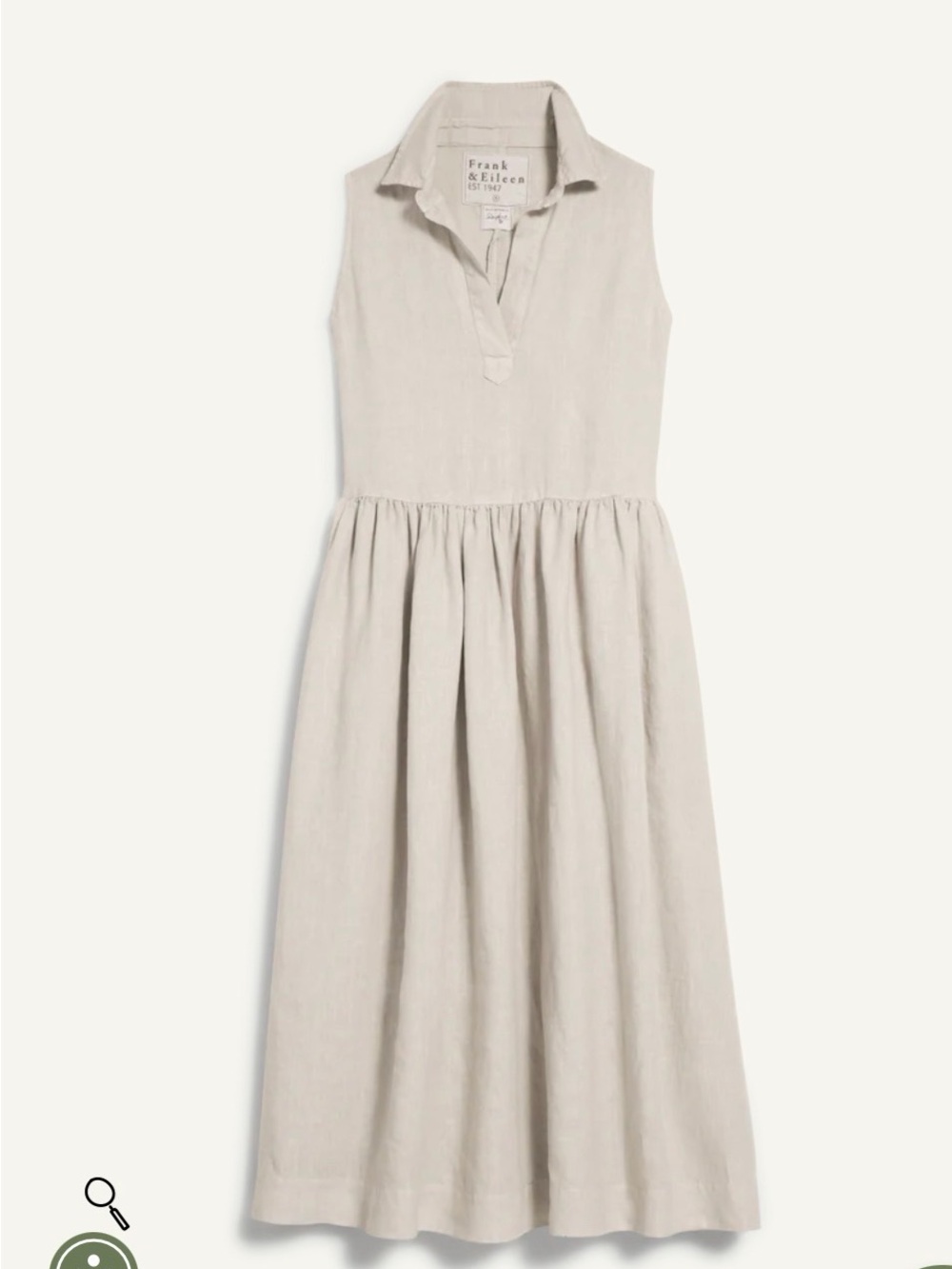 Frank & Eileen Sleeveless Tan Midi Dress